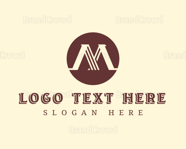 Modern Geometric Letter M Logo