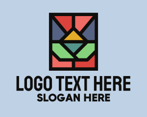 Polygonal - Colorful Geometric Mosaic logo design
