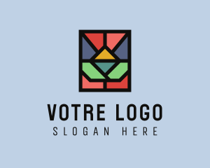 Catholic - Geometric Mosaic Window logo design