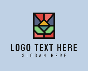 Venn Diagram - Geometric Mosaic Window logo design