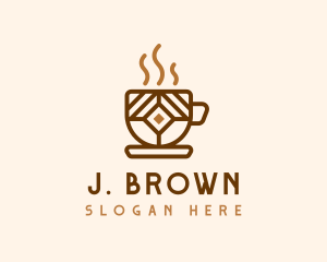 Brown Cafe Cup Logo
