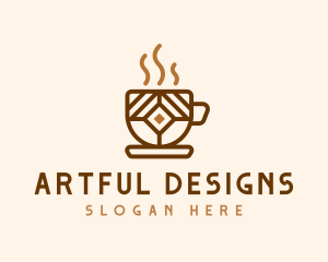 Brown Cafe Cup logo design