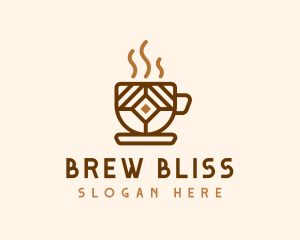 Brown Cafe Cup logo design