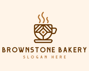 Brown Cafe Cup logo design