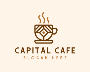 Brown Cafe Cup logo design