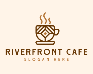 Brown Cafe Cup logo design