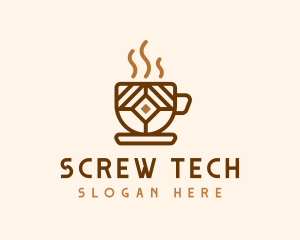 Brown Cafe Cup logo design