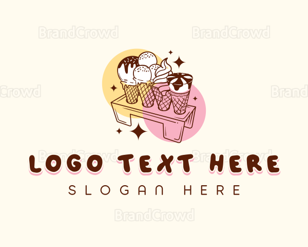 Ice Cream Dessert Logo