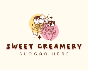 Ice Cream Dessert logo design