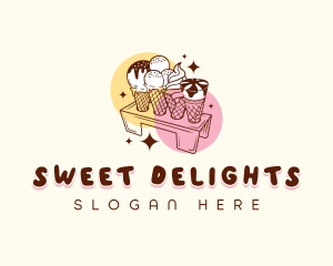 Ice Cream Dessert logo design