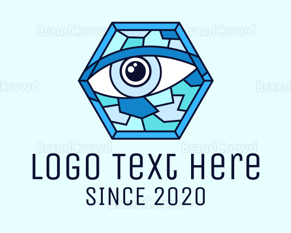 Blue Stained Glass Eye Logo