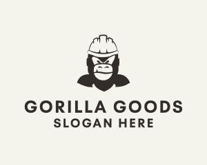 Construction Worker Gorilla logo design