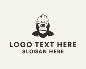 Hard Hat - Construction Worker Gorilla logo design