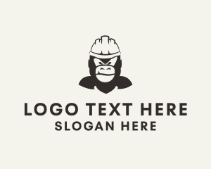 Construction Worker Gorilla Logo