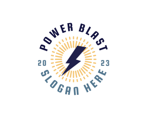 Power Bolt Electricity logo design