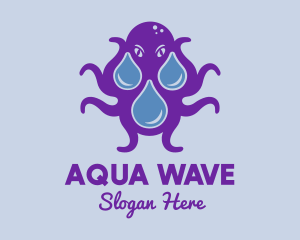 Oceanic - Sea Monster Droplet logo design
