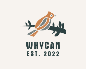 National Park - Waxwing Bird Branch logo design