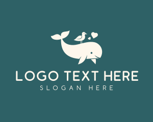 Pet Shop - Whale Bird Animal logo design
