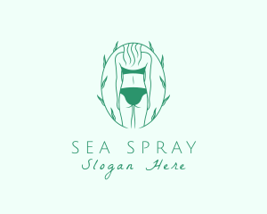 Sexy Woman Swimsuit logo design