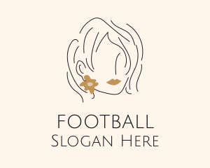 Flower Earring Woman Logo