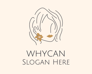 Flower Earring Woman Logo