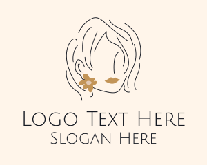 Flower Earring Woman Logo