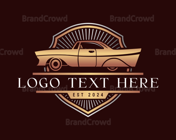 Vintage Car Garage Logo