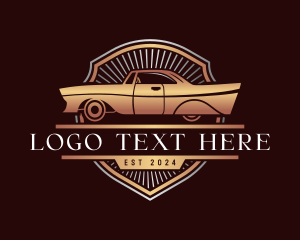 Auto Detailing - Vintage Car Garage logo design
