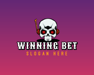 Bet - Gambling Skull Gaming logo design