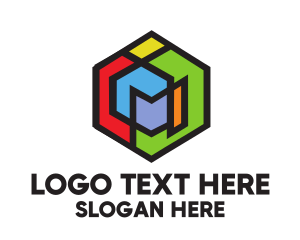 Colorful Generic Cube logo design