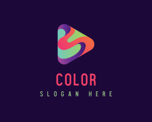 Colorful Video Audio Player logo design