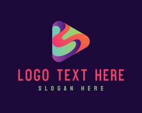 Youtuber - Colorful Video Player logo design