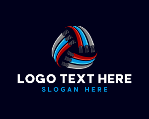Transmission - Technology Wire Network logo design