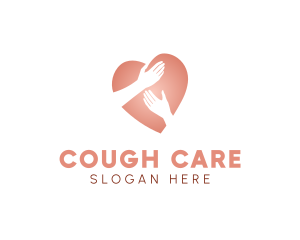 Care Heart hands logo design