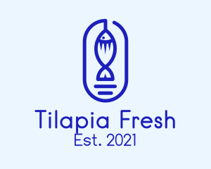 Tilapia - Minimalist Fish Catch logo design