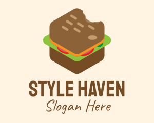 Isometric Food Sandwich  Logo