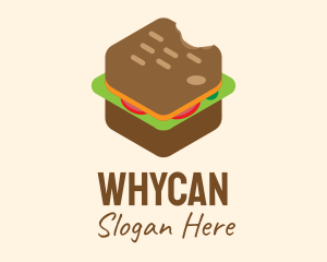 Isometric Food Sandwich  Logo