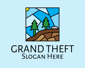 Pine Tree Forest Mosaic Logo
