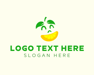Cartoon - Happy Lemon Slice logo design