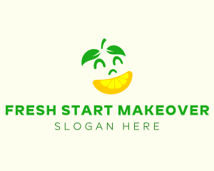 Happy Lemon Slice logo design