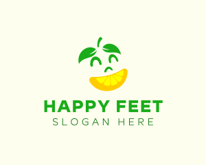 Happy Lemon Slice logo design