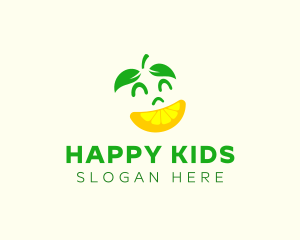 Happy Lemon Slice logo design