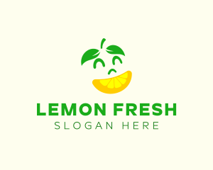 Lemon - Happy Lemon Slice logo design