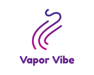 Gradient Purple Smoke Outline logo design