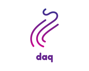 Vape - Gradient Purple Smoke Outline logo design