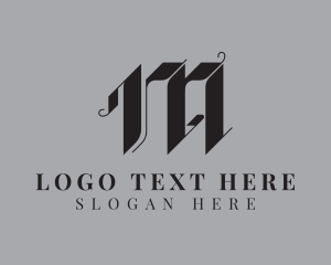 Gothic - Gothic Letter M logo design