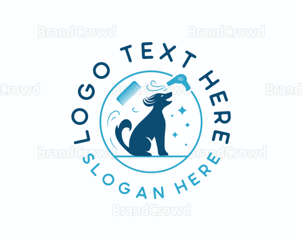 Dog Grooming Blower Logo