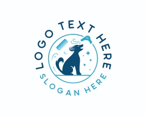 Dog Grooming Blower logo design