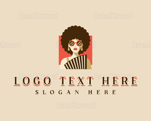 Afro Woman Fashion Logo