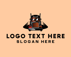 Trailer - Truck Logistics Delivery logo design